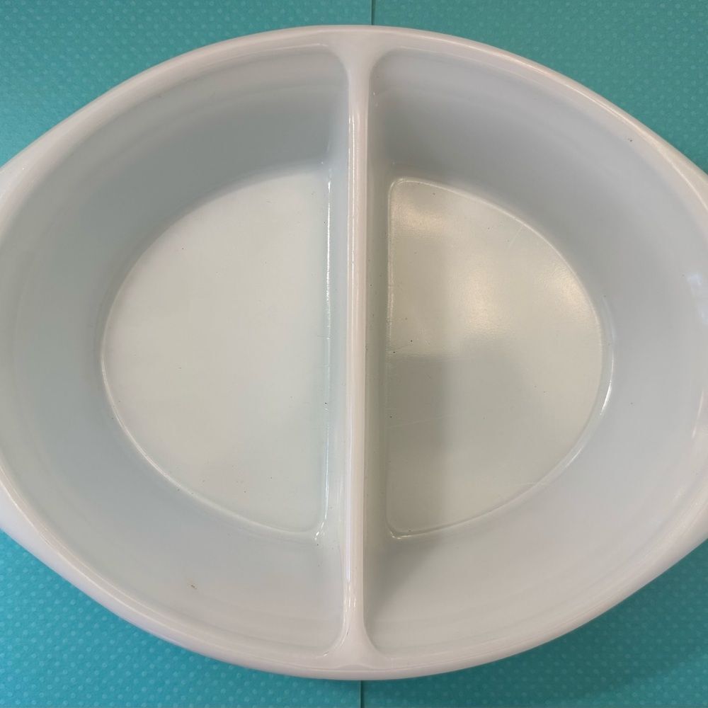Glasbake Opal Divided Baking & Serving Dish
